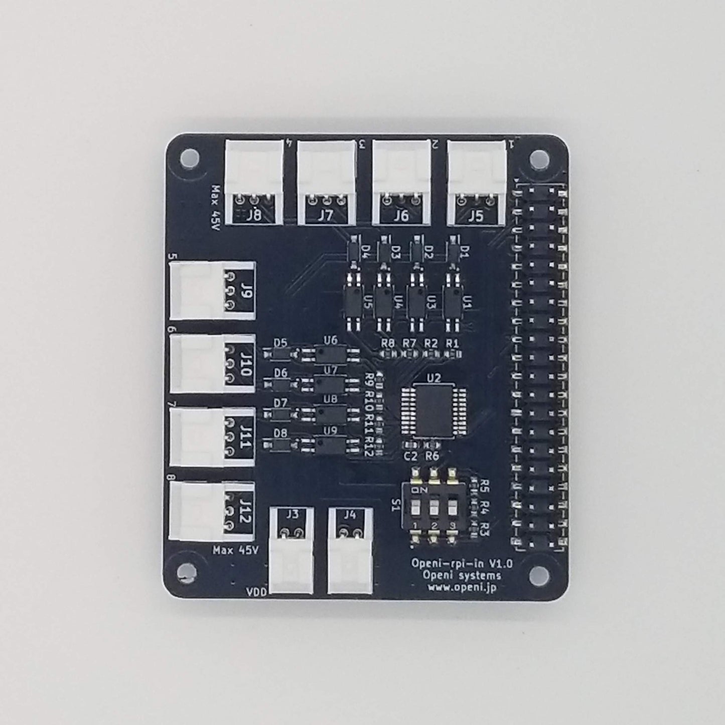 ラズペリーパイ用8点絶縁入力I2C Raspberry Pi 8-channel isolated input I2C